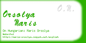 orsolya maris business card